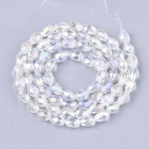 Staklene perle 8x6mm / niska oko 67 kom