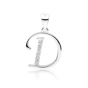 Srebrni privjesak slovo D