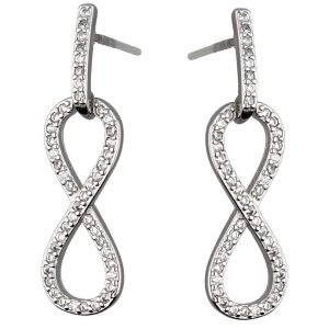 Srebrne naušnice infinity