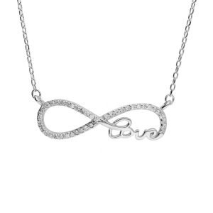 Srebrna ogrlica infinity