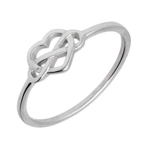 Srebrni prsten srce i infinity