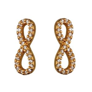 Srebrne naušnice infinity