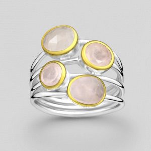 Srebrni prsten rozi kvarc