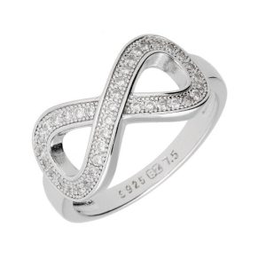 Srebrni prsten infinity