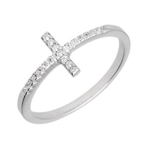 Srebrni prsten križ