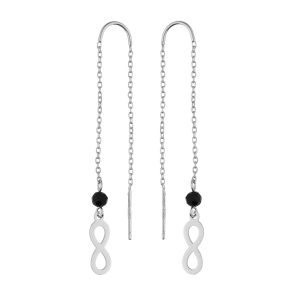 Srebrne naušnice infinity