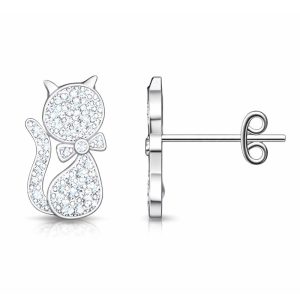 Srebrne naušnice mačke