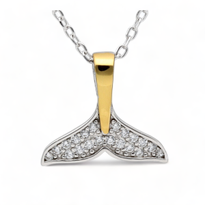 Srebrna ogrlica rep od sirene