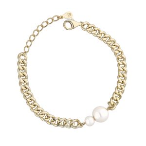 Srebrna narukvica slatkovodni biser