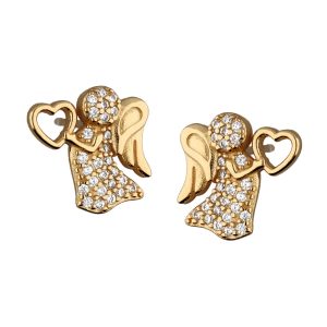 Srebrne naušnice anđeli