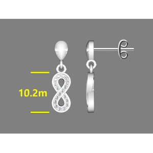 Srebrne naušnice infinity