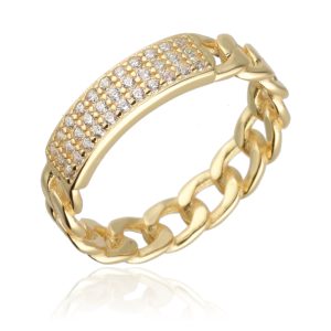 Srebrni prsten s pozlatom