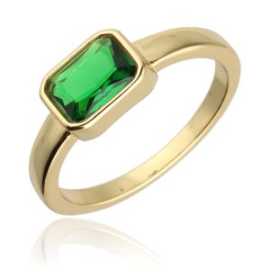 Srebrni prsten s pozlatom