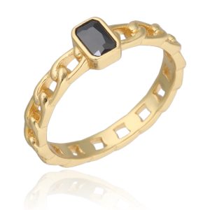 Srebrni prsten s pozlatom