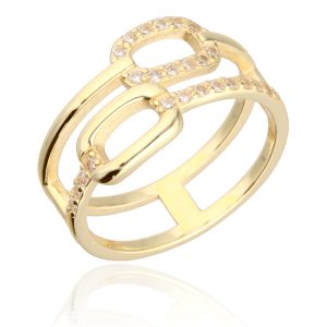 Srebrni prsten s pozlatom