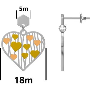 Srebrne naušnice srce