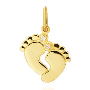 Zlatni privjesak dječja stopala