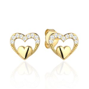 Zlatne naušnice srca