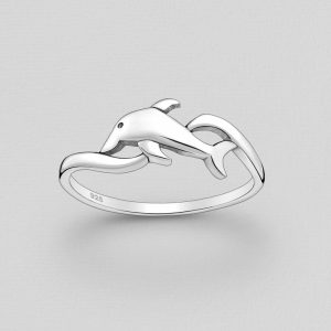 Srebrni prsten dupin
