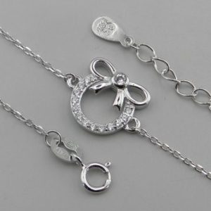 Srebrna narukvica mašna