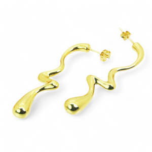 Naušnice od pozlaćenog čelika