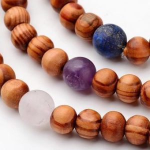 Ogrlica drvo i kamen