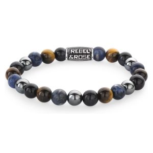 Rebel & Rose narukvica Blue Rain Vintage 8mm