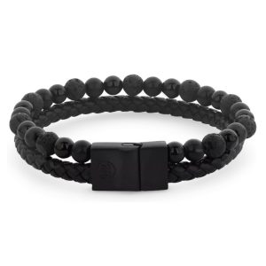 Rebel & Rose narukvica Full Metal Combo 12mm Black Rocks