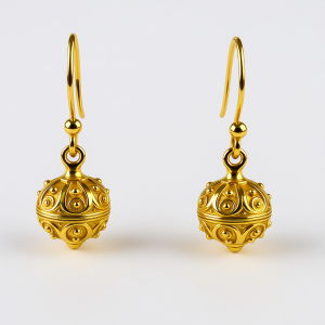 Srebrne naušnice - šibenski botuni s pozlatom