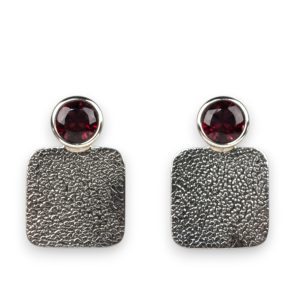 Srebrne naušnice granat