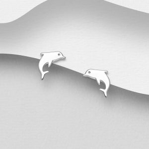 Srebrne naušnice dupini