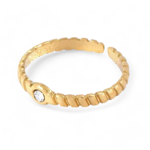 Prsten od pozlaćenog čelika