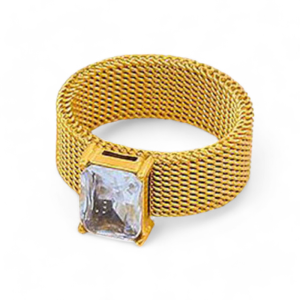 Prsten od pozlaćenog čelika