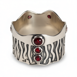 Srebrni prsten granat