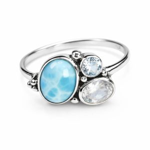 Srebrni prsten larimar