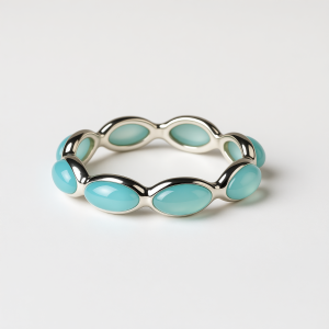 Srebrni prsten sa aqua kalcedonom