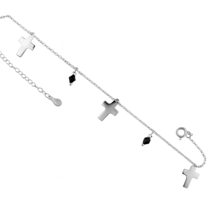 Srebrna narukvica križ