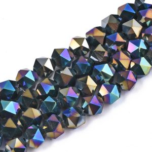 Staklene facetirane perle 5,5mm / niska oko 98 kom