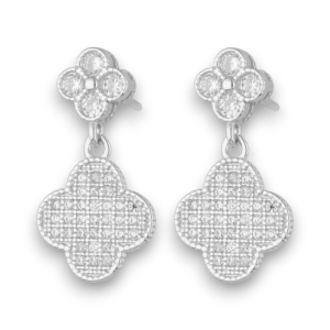 Srebrne naušnice cvijet