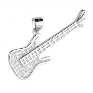 Srebrni privjesak gitara